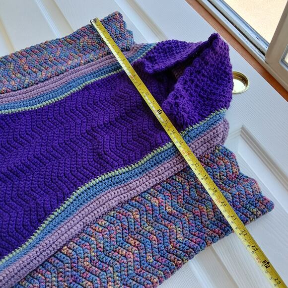 Hourglass Crochet Sweater Blouse 3X short puff sleeve shaping side panels - Picture 6 of 9